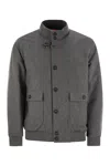 Fay Bomber In Lana In Gray