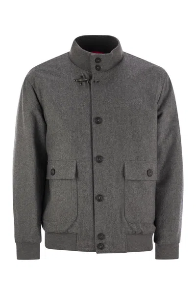 Fay Bomber In Lana In Gray