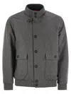 Fay Bomber In Lana In Grey