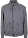 Fay Bomber In Lana In Grey