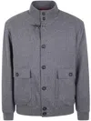 Fay Bomber In Lana In Grey