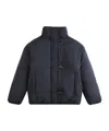 Fay Bomber Jacket In Microfiber In Blue