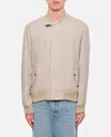 Fay Beige Jacket In Linen With Hook In Beige