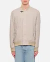Fay Beige Jacket In Linen With Hook In Beige