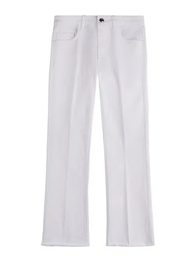 Fay Bootcut Jeans In White Cotton
