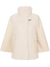 Fay Stand-up Collar Cape In White