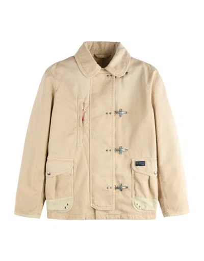 Fay Boxy Beige Utility Jacket In Neutral