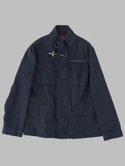 Fay Boys Linen-cotton Sports Jacket In Blue