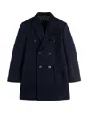 Fay Double-breasted Coat In Blue