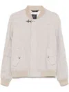 Fay Beige Jacket In Linen With Hook In Neutrals