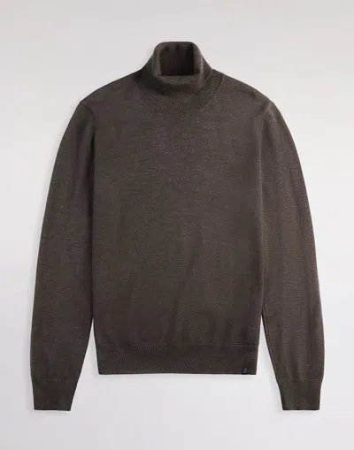 Fay Wool Turtleneck In Brown