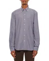 Fay Brown Blue Check Shirt In Blue