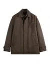 Fay Brown Checked Wool Jacket With Subtle Detailing In Brown
