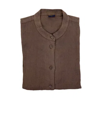 Fay Brown Cotton Shirt