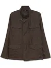 Fay Brown Jacket In Line With Four Pockets