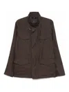 Fay Brown Jacket In Line With Four Pockets In Brown