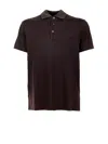 Fay Jersey Polo In Frosted Brown