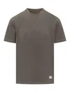 Fay Brown Solid Crew Neck T-shirt In Brown