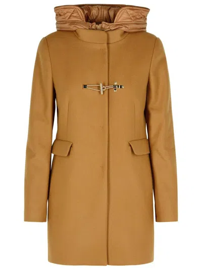 Fay Brown Virgin Wool Blend Coat Women