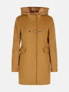 Fay Brown Virgin Wool Blend Coat In Brown