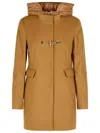 Fay Brown Virgin Wool Blend Coat Women In Brown