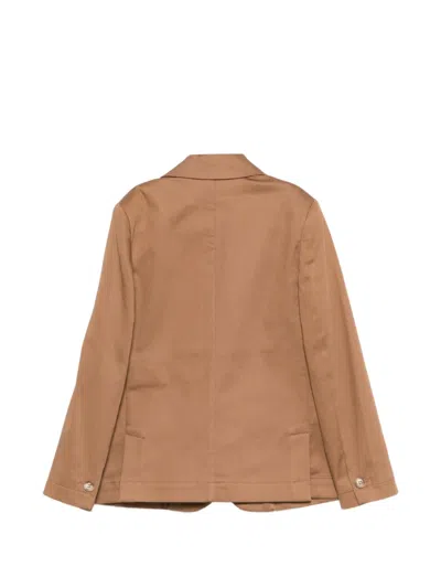 Fay Kids' Button Chest-pocket Jacket In Brown