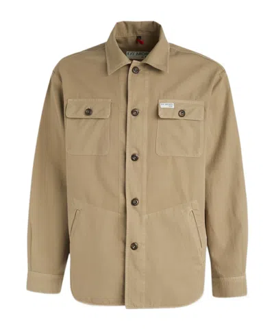 Fay Button-down Long-sleeve Shirt In Black