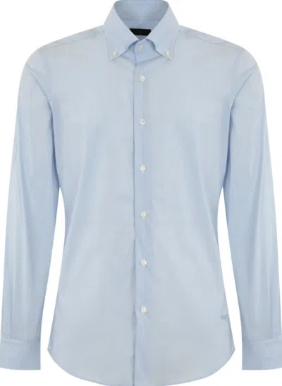 Fay Button Down Shirt In Blue