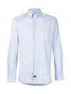 Fay Button Down Stretch Shirt In White