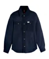 Fay Button-fastening Flap-pocket Shirt Jacket In Blue