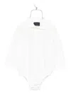 Fay Button-fastening Long-sleeve Bodysuit In White