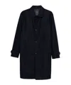 Fay Button-fastening Welt-pocket Coat In Black