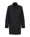 Fay Button-front Collared Coat In Black