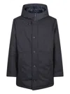 Fay Matte Finish Coat With Toggle Detail In Gray