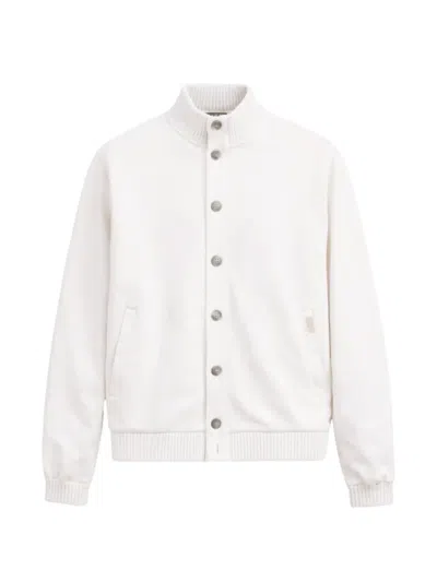 Fay Button Pocket Jacket In White
