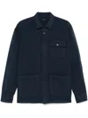 Fay Button-up Overshirt In Blue