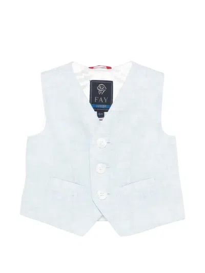 Fay Babies' Button Vest In Blue