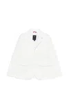 Fay Buttoned Pocket Bçazer In White