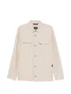 Fay Buttoned Pocket Overshirt In Neutral