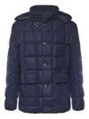 Fay Buttoned Quilted Jacket In Blue