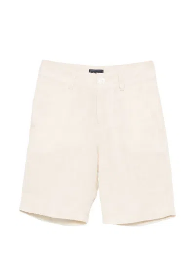 Fay Kids' Buttoned Shorts In Neutral