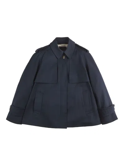 Fay Cape-style Short Jacket In Blue