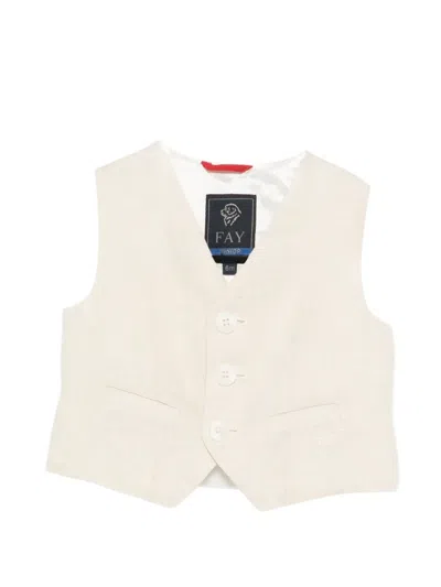 Fay Babies' Buttoned Vest In Gray