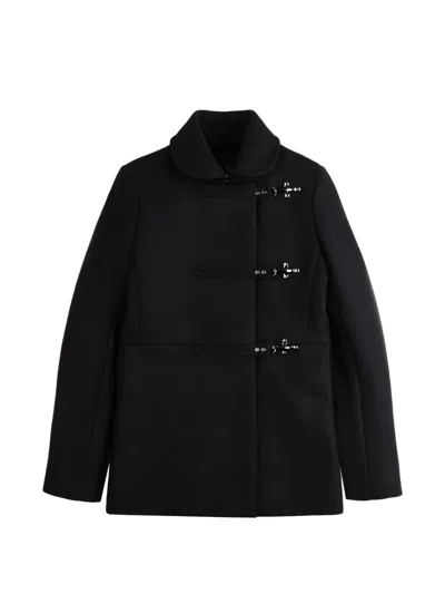 Fay Caban Lobster-clasp Coat In Black