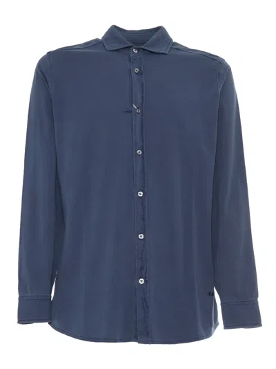 Fay Camicia  Jersey Tinto Frosted In Blue