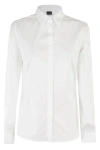 Fay Fitted Long-sleeve Shirt In Bianco