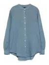 Fay Linen Shirt In Light Blue
