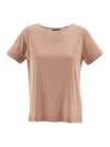 Fay Short Sleeve Crew Neck Polo Shirt Design In Pink