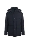 Fay Canvas Down Jacket In Multi