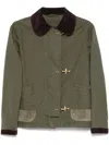 Fay Women 3 Ganci Canvas Caban Jacket In Green
